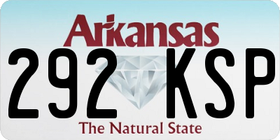 AR license plate 292KSP