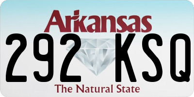 AR license plate 292KSQ