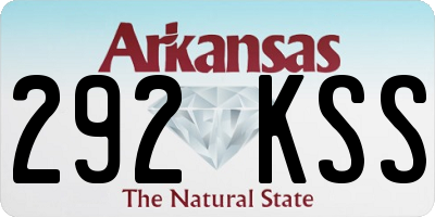 AR license plate 292KSS