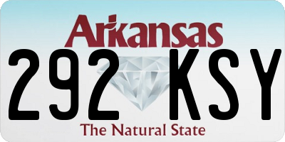 AR license plate 292KSY