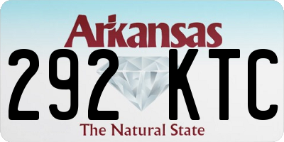 AR license plate 292KTC