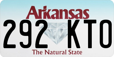 AR license plate 292KTO