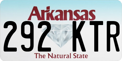 AR license plate 292KTR