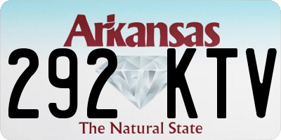 AR license plate 292KTV
