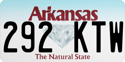 AR license plate 292KTW