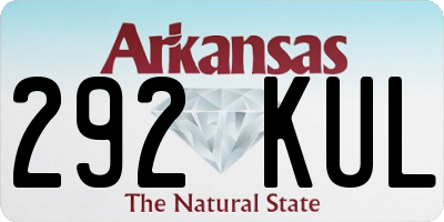 AR license plate 292KUL