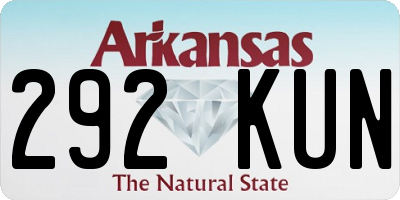 AR license plate 292KUN