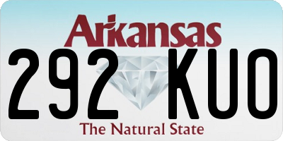 AR license plate 292KUO