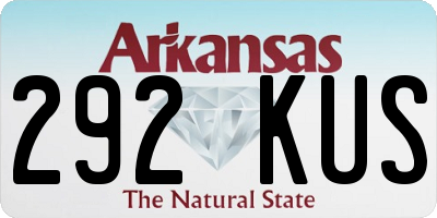 AR license plate 292KUS