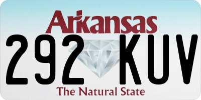 AR license plate 292KUV
