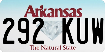 AR license plate 292KUW
