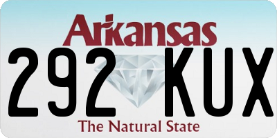 AR license plate 292KUX