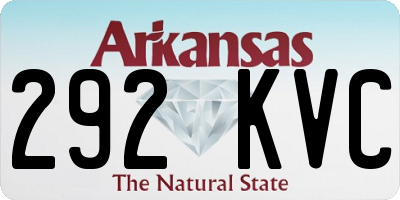 AR license plate 292KVC
