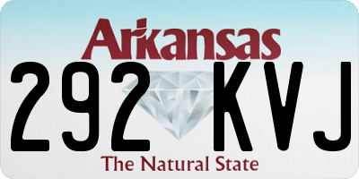 AR license plate 292KVJ