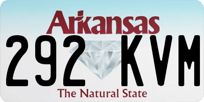 AR license plate 292KVM