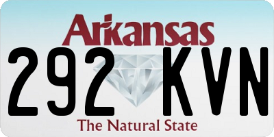 AR license plate 292KVN