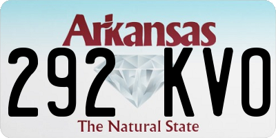 AR license plate 292KVO