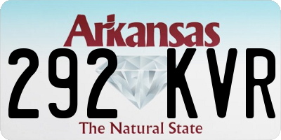 AR license plate 292KVR