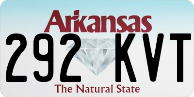 AR license plate 292KVT