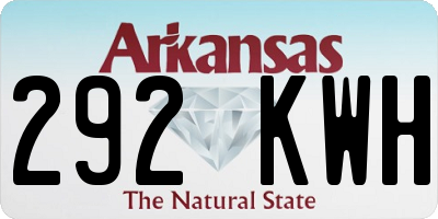 AR license plate 292KWH