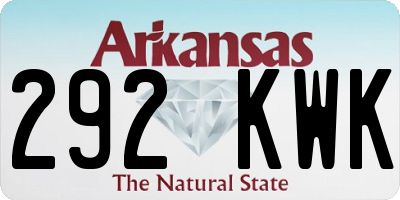 AR license plate 292KWK