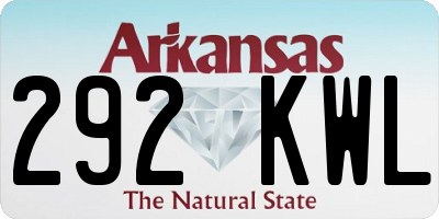 AR license plate 292KWL