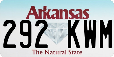 AR license plate 292KWM