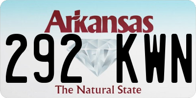 AR license plate 292KWN