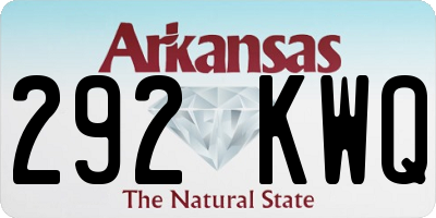 AR license plate 292KWQ