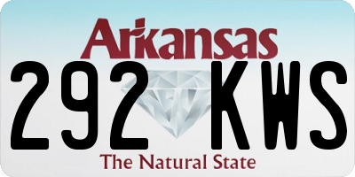 AR license plate 292KWS
