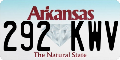 AR license plate 292KWV