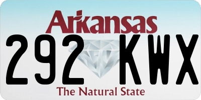 AR license plate 292KWX