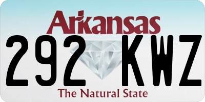 AR license plate 292KWZ