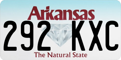 AR license plate 292KXC