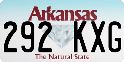 AR license plate 292KXG