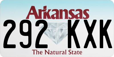 AR license plate 292KXK