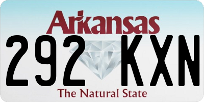 AR license plate 292KXN
