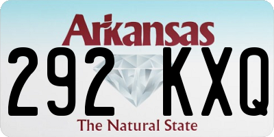 AR license plate 292KXQ