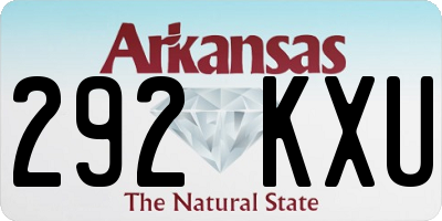 AR license plate 292KXU
