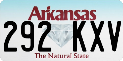 AR license plate 292KXV