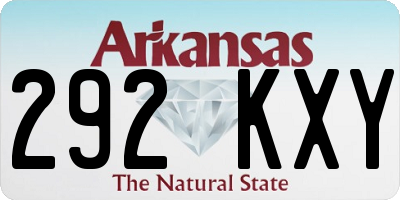 AR license plate 292KXY
