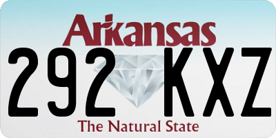 AR license plate 292KXZ