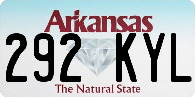 AR license plate 292KYL