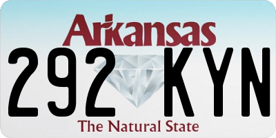 AR license plate 292KYN