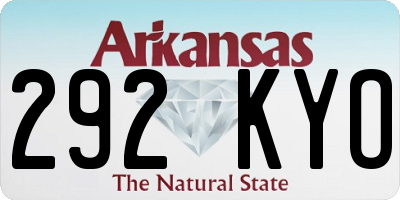 AR license plate 292KYO
