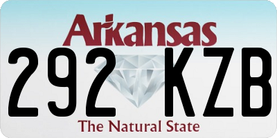 AR license plate 292KZB