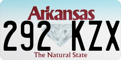 AR license plate 292KZX