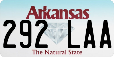 AR license plate 292LAA