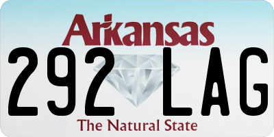 AR license plate 292LAG