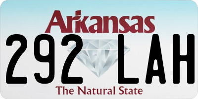 AR license plate 292LAH